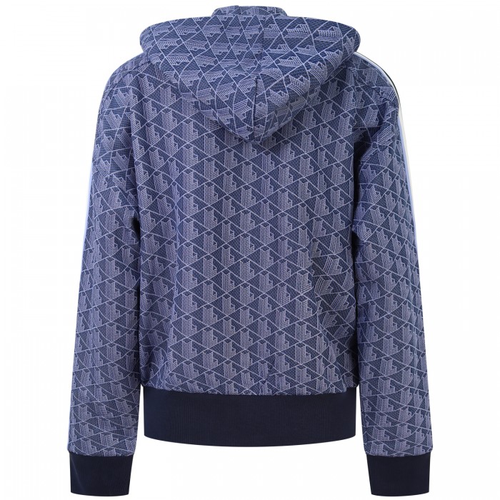 Felpa blu con zip per donna