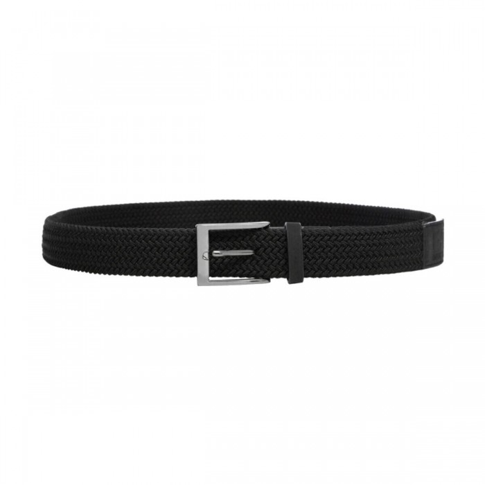 Cintura nera intrecciata per uomo