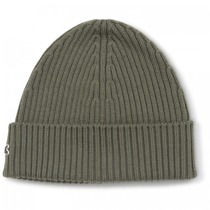 Cappello verde con mini logo per uomo