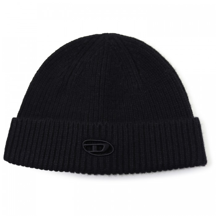 Cappello nero con mini logo per uomo