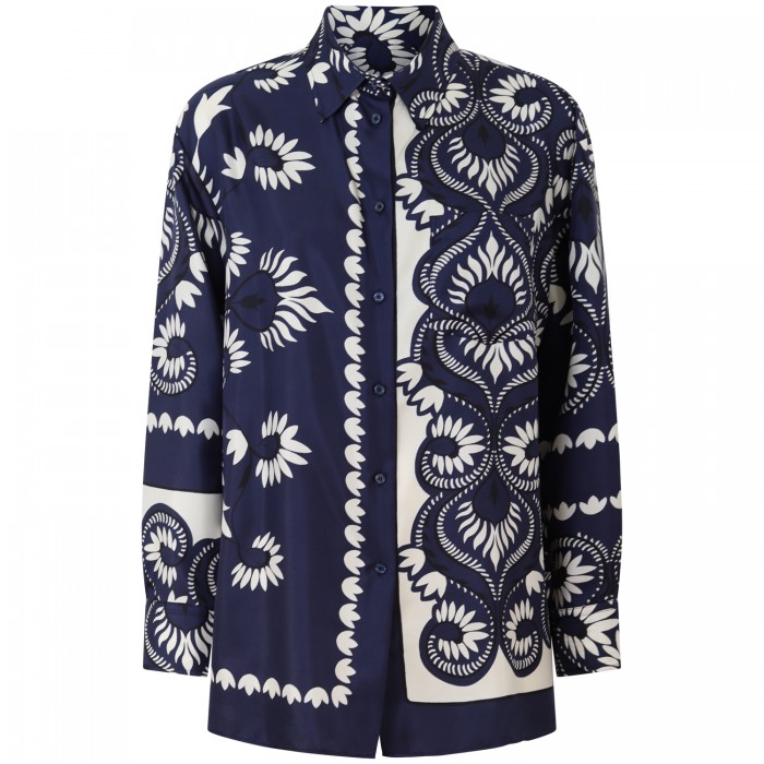 Camicia  blu a fantasia  per donna...