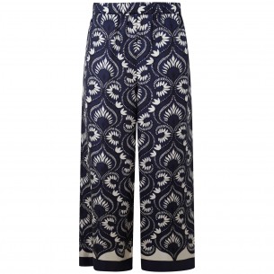 Pantalone blu a fantasia...