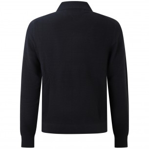 Cardigan nero per uomo 2