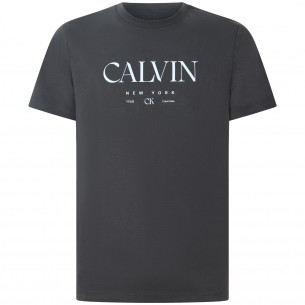 T-shirt grigia con logo per...