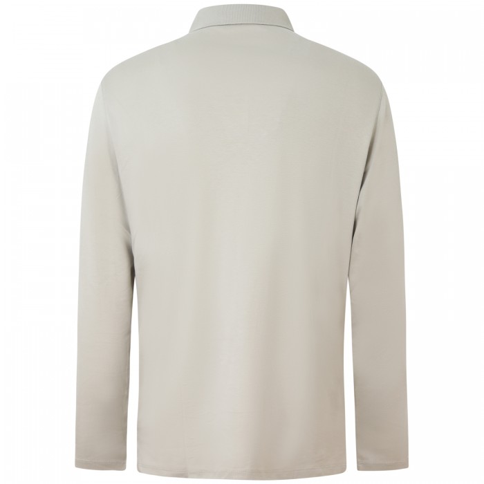 Polo beige manica lunga per uomo