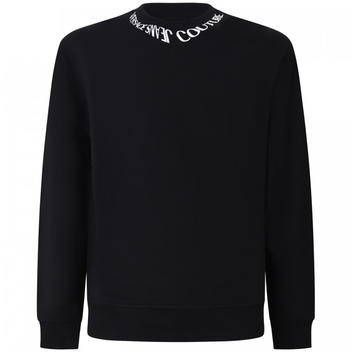 Felpa nera con scritta bianca per uomo