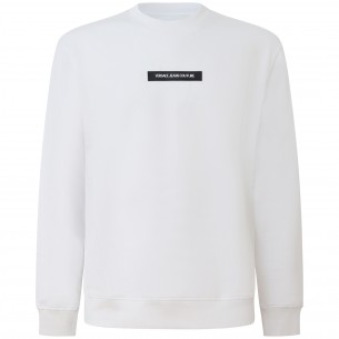 Felpa bianca  con logo per...