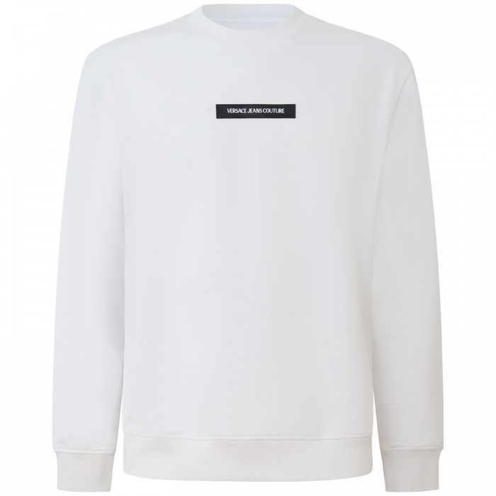 Felpa bianca  con logo per uomo