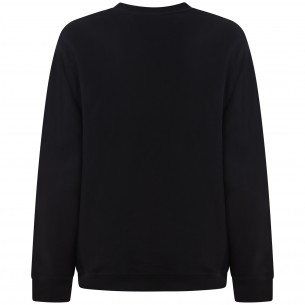 Felpa nera  con logo per uomo 2