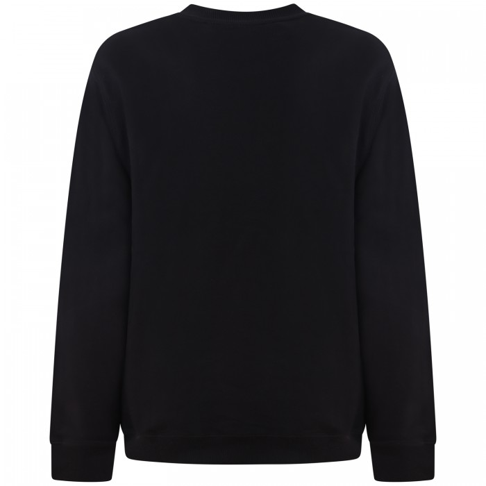 Felpa nera  con logo per uomo
