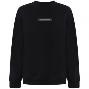 Felpa nera  con logo per uomo