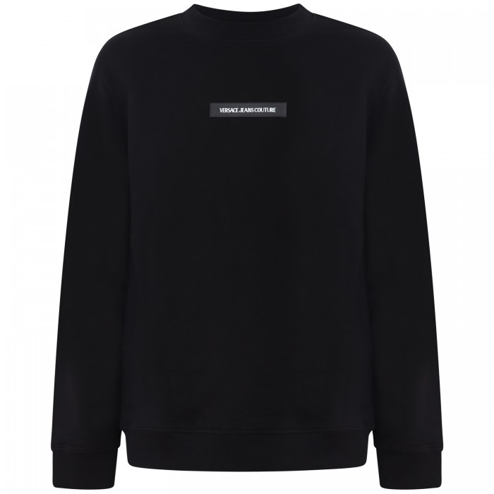 Felpa nera  con logo per uomo