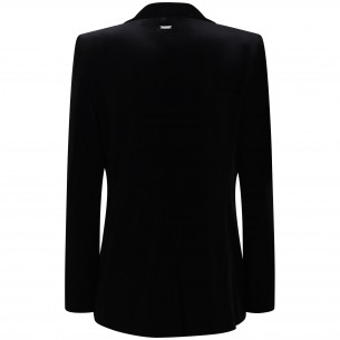 Giacca nera in velluto per...