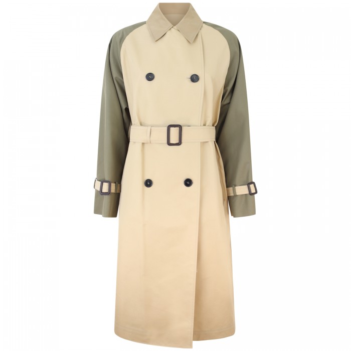 Trench beige-verde  per donna