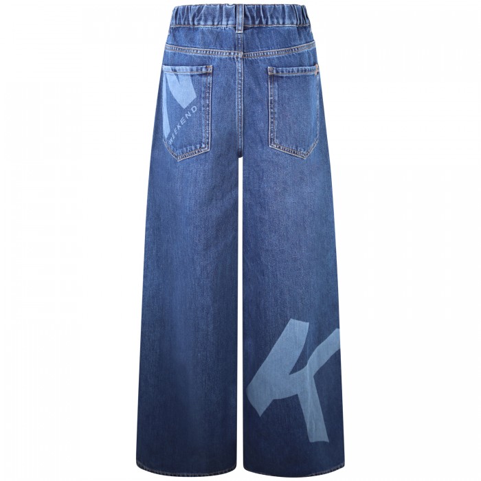 Jeans blu logato per donna