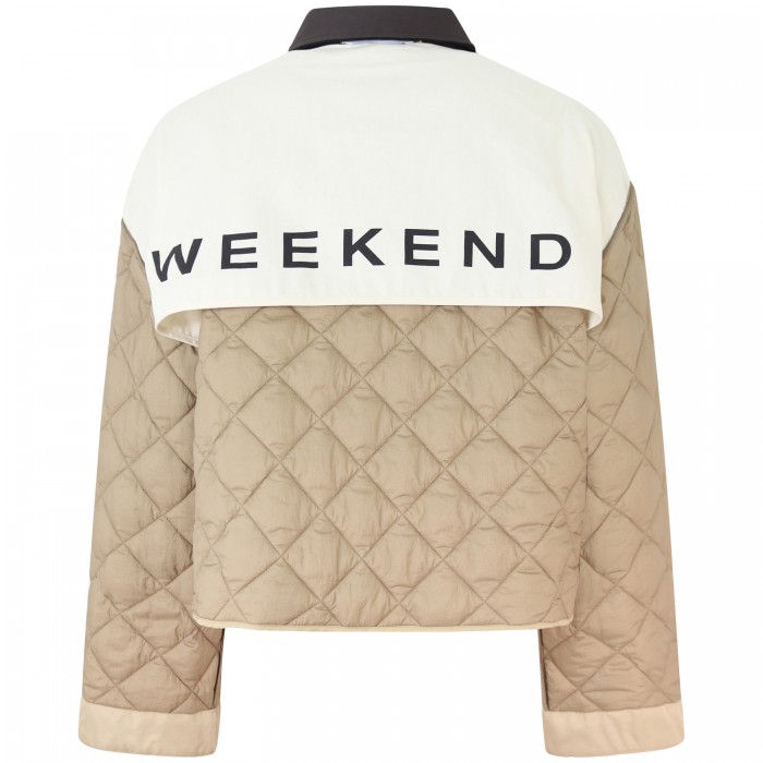 Giubbotto beige reversibile per donna