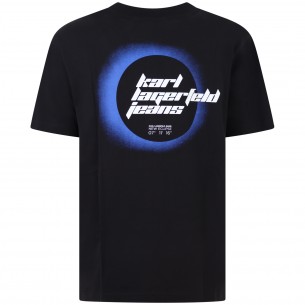 T-shirt nera con stampa per... 2