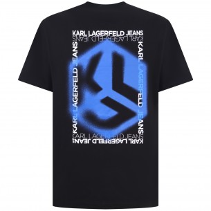 T-shirt nera con stampa per... 2