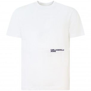 T-shirt bianca con stampa...