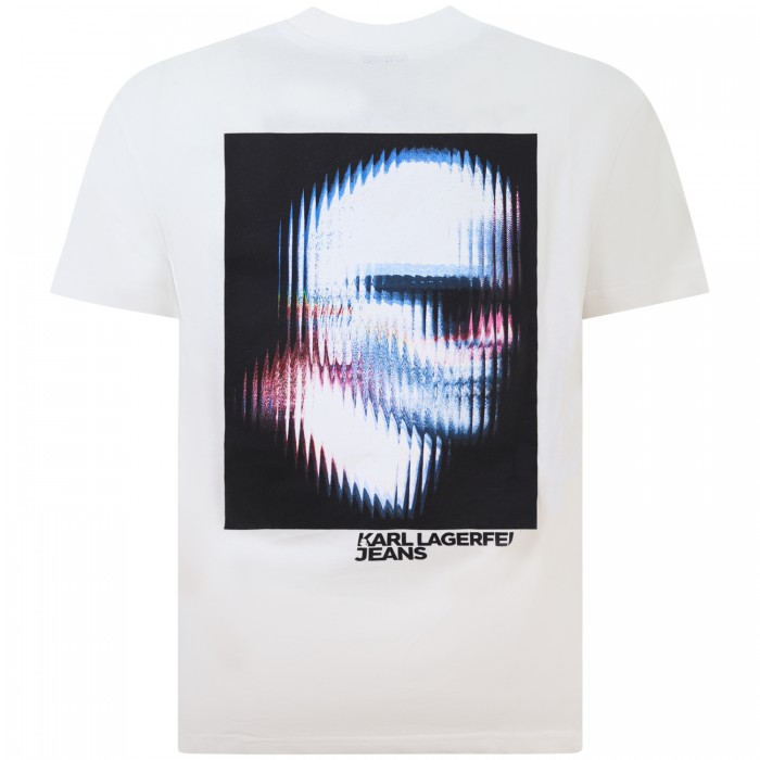 T-shirt bianca con stampa per uomo