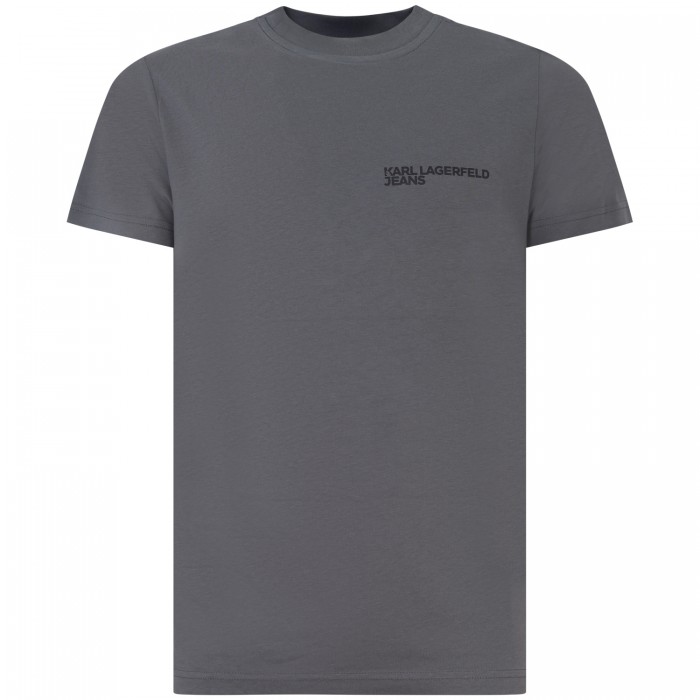 T-shirt grigia con mini logo per uomo