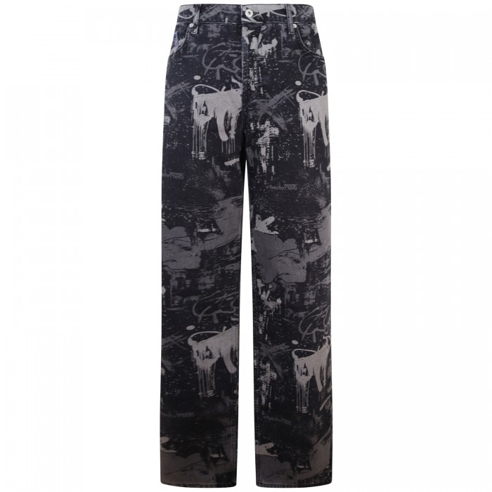 Jeans grigio con fantasia all over...