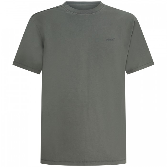 T-shirt verde con mini logo per uomo