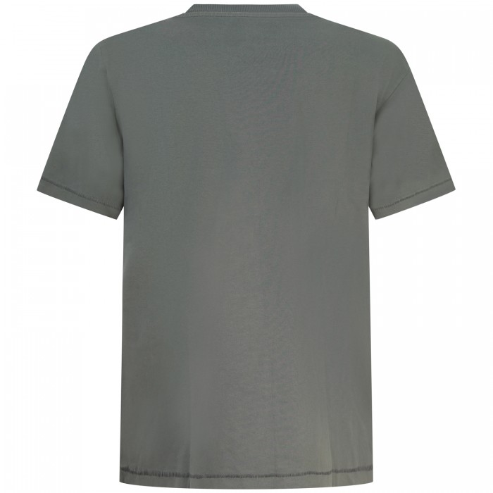 T-shirt verde con mini logo per uomo
