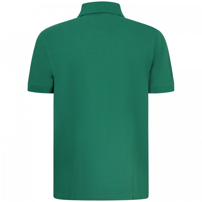 Polo verde con mini logo per uomo
