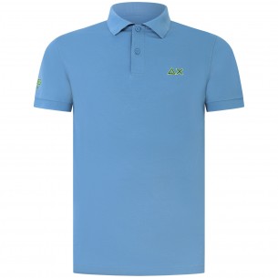 Polo celeste per uomo