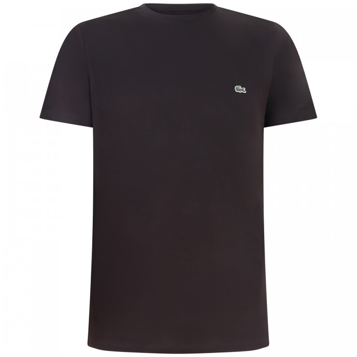 T-shirt marrone con mini logo per uomo