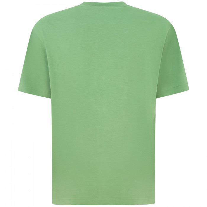 T-shirt verde con taschino per uomo