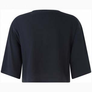 T-shirt nera con logo per... 2