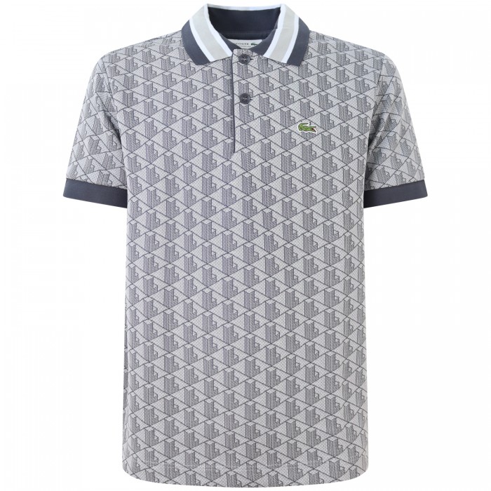 Polo logata grigio  per uomo