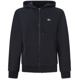 Felpa nera con zip  con...