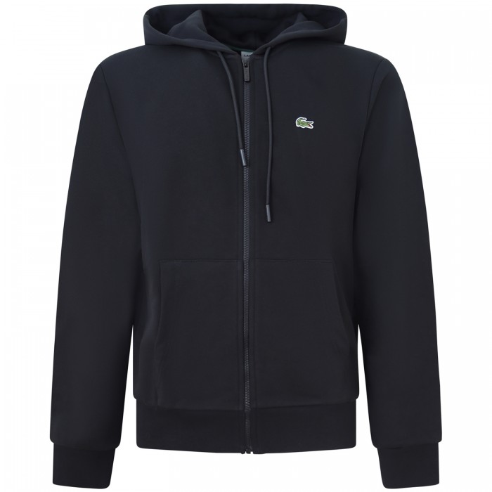 Felpa nera con zip  con mini logo per...