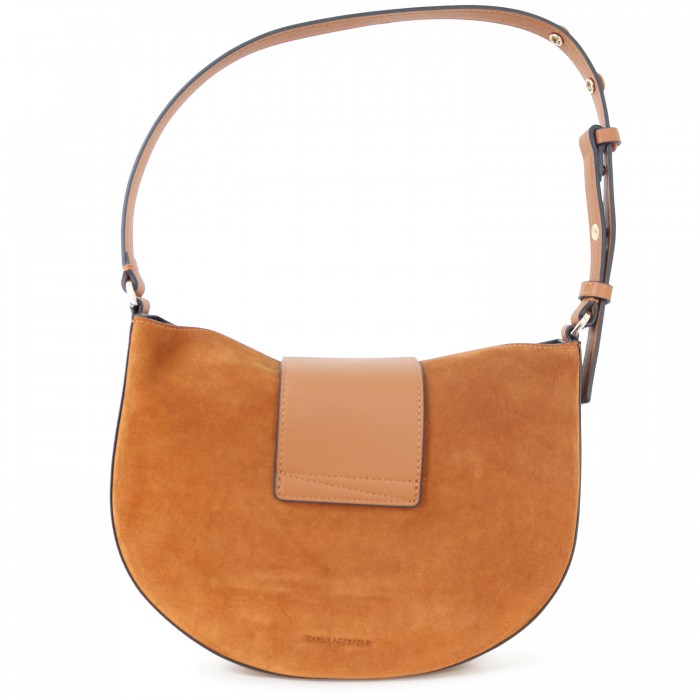 Borsa marrone in pelle scamosciata...