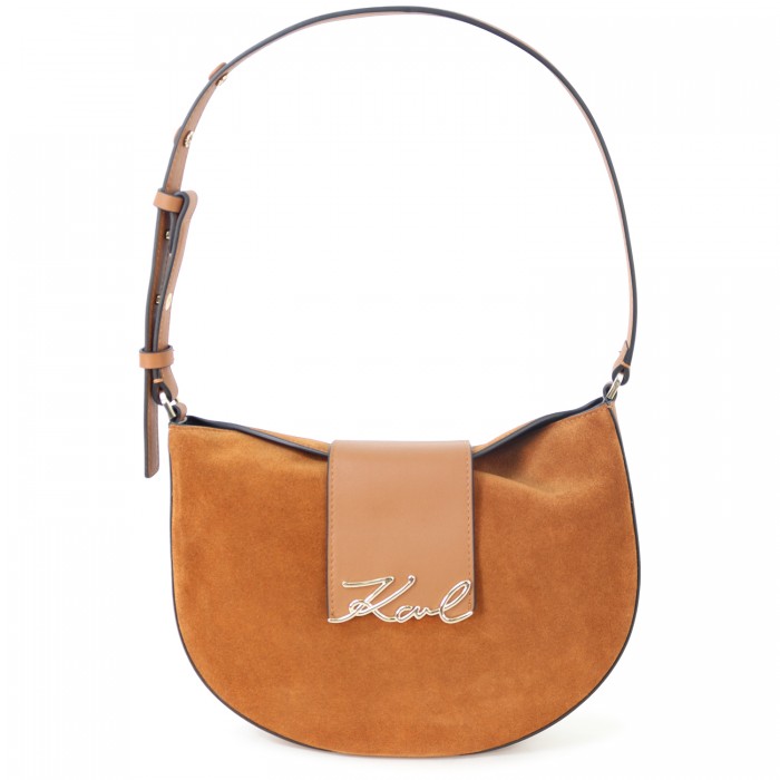 Borsa marrone in pelle scamosciata...