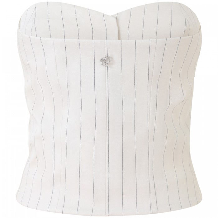 Top avorio gessato 'IRINA' per donna