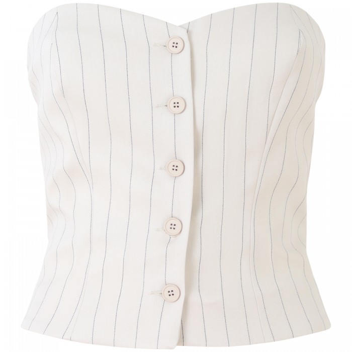 Top avorio gessato 'IRINA' per donna