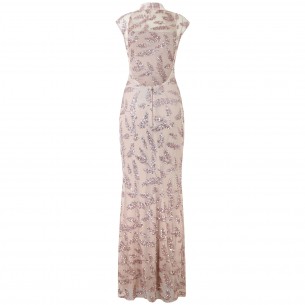 Abito rosa di paillettes... 2