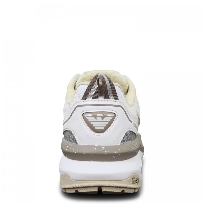 Sneakers bianca e beige per uomo