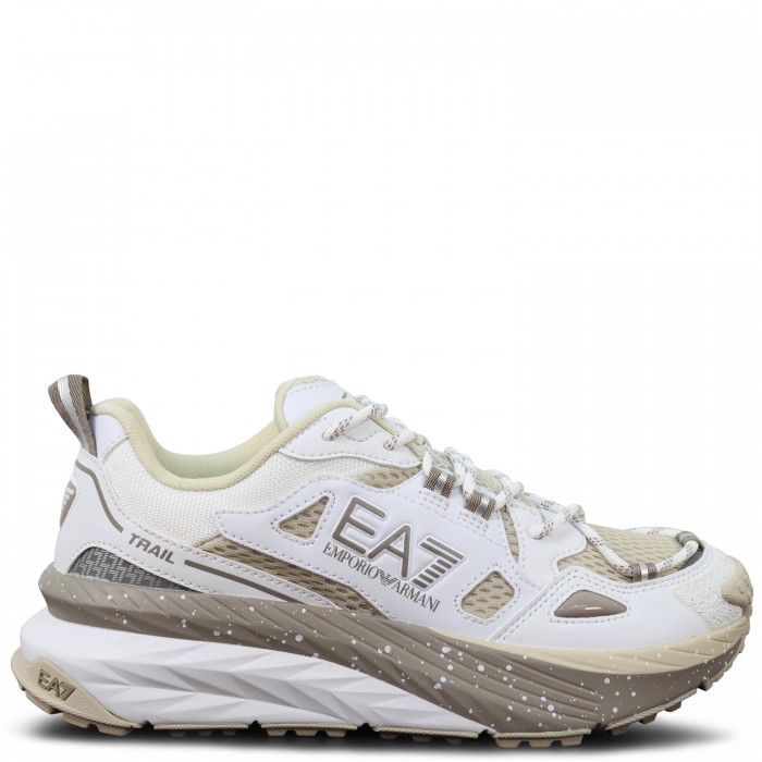 Sneakers bianca e beige per uomo