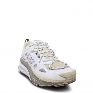Sneakers bianca e beige per... 2