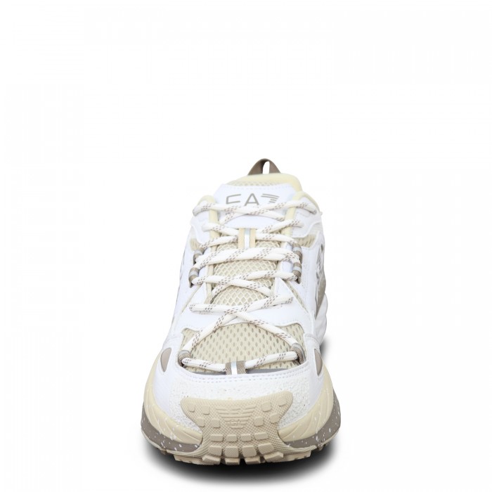 Sneakers bianca e beige per uomo